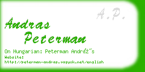 andras peterman business card